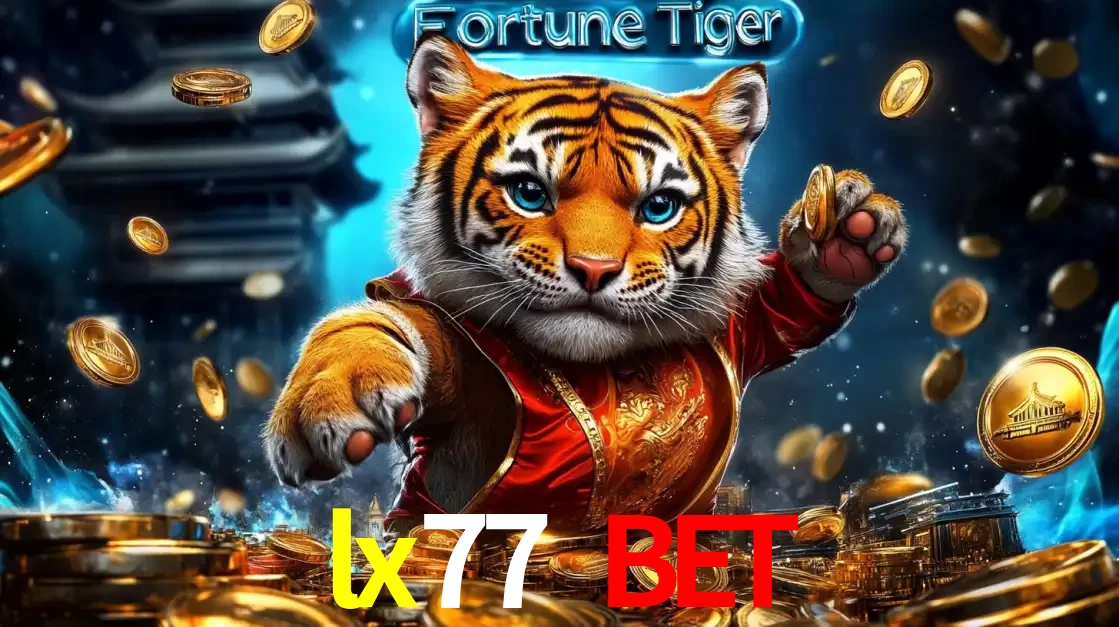 Imagem promocional do jogo de slot Fortune Tiger, com um tigre majestoso em traje tradicional cercado por uma fortuna em moedas de ouro, disponível agora no cassino lx77 bet.