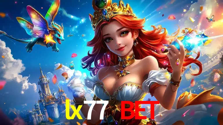 A princesa de um reino de fantasia mágico, com seu pequeno dragão, apresentando um mundo de prêmios encantados nos jogos de caça-níqueis do cassino lx77 bet.